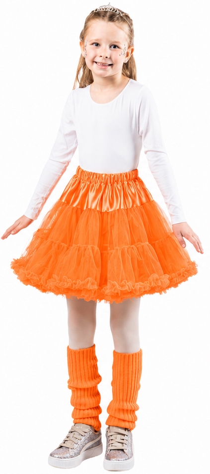 Kinderpetticoat mit Rüschchen, orange