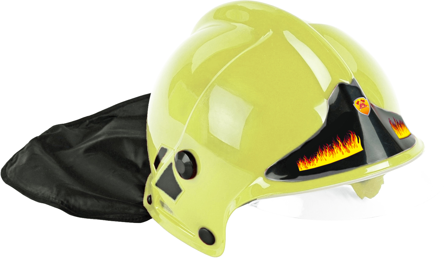 firefighter helmet sporty, bright yellow