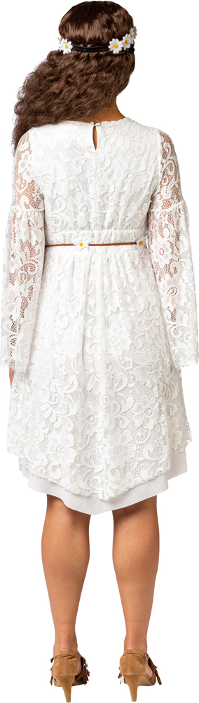 Lace dress hippie, cream