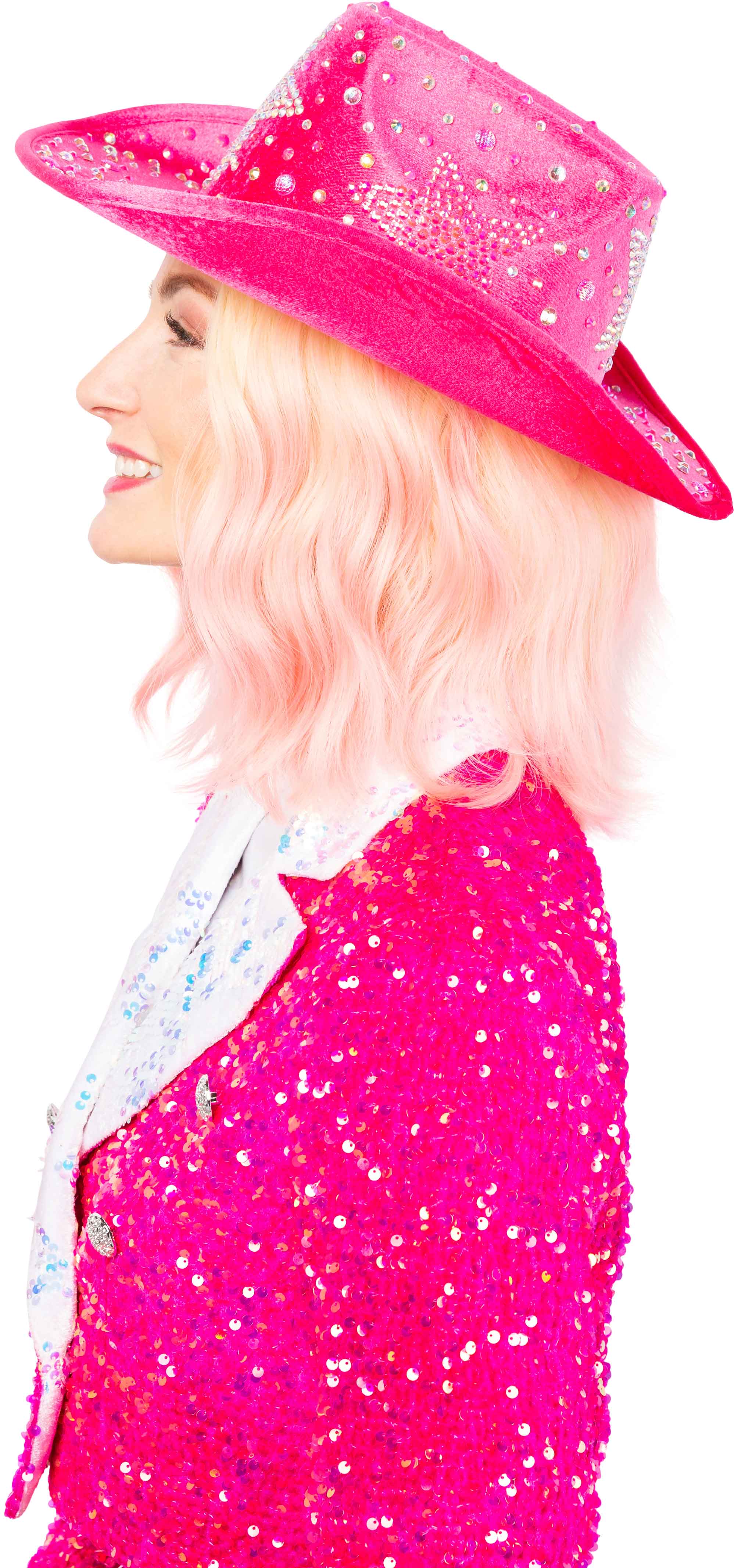 Star cowboy hat, pink