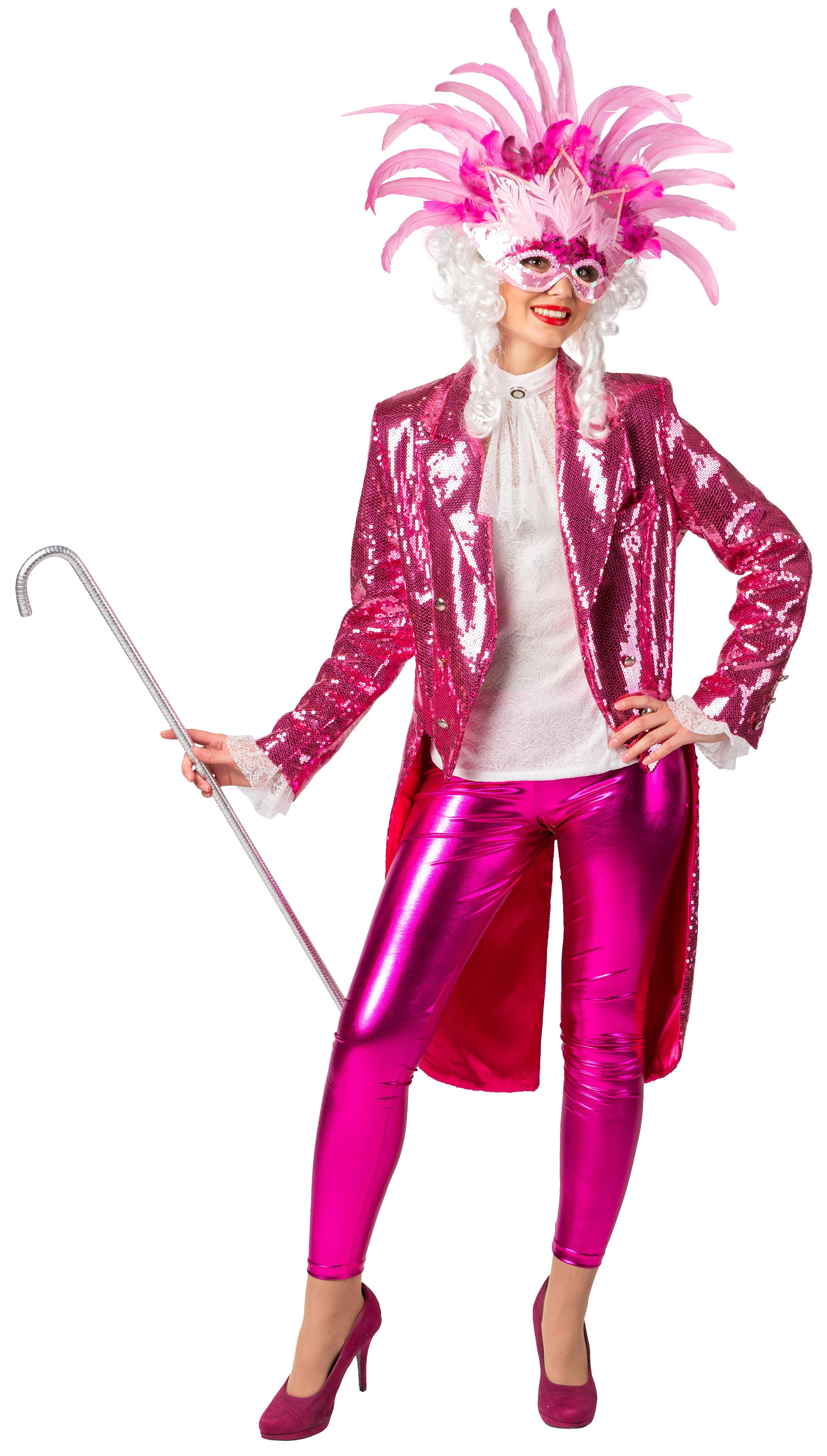 Damenfrack Paillette, pink 