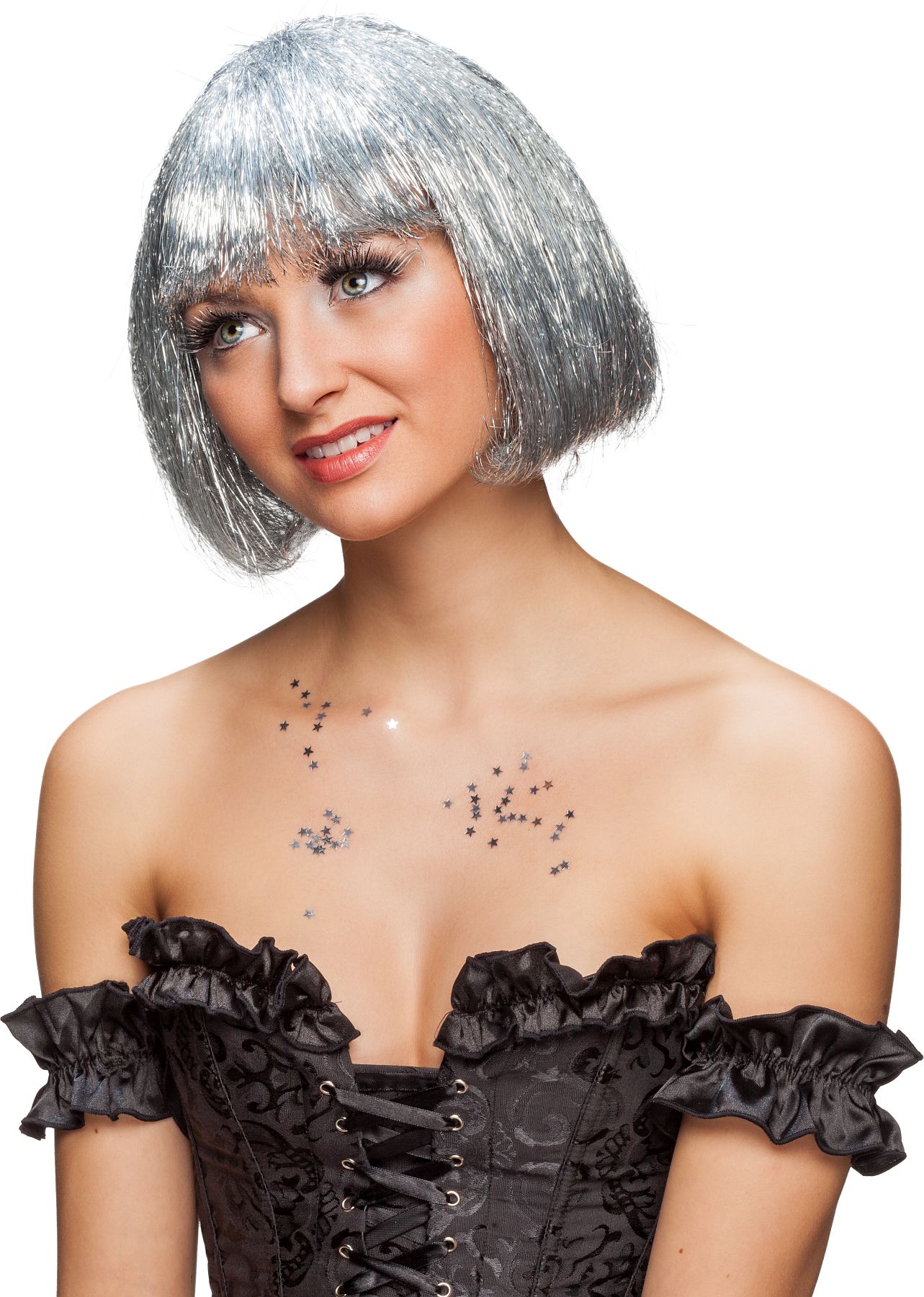 Hollywood wig, silver