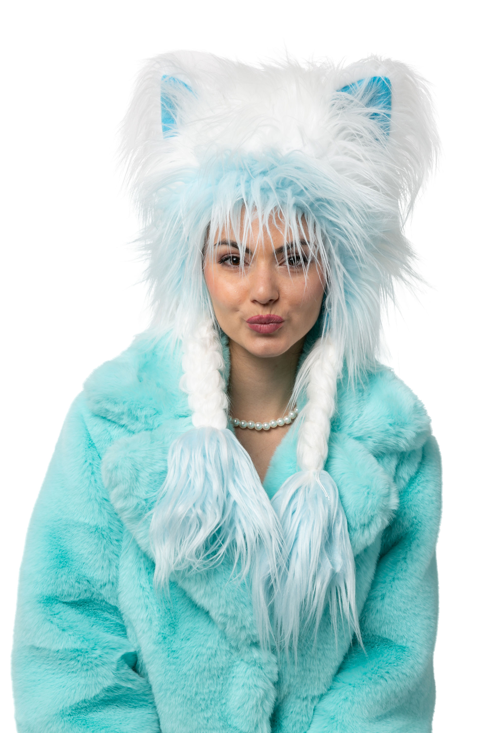 Plüschmütze struppig, Polarfuchs