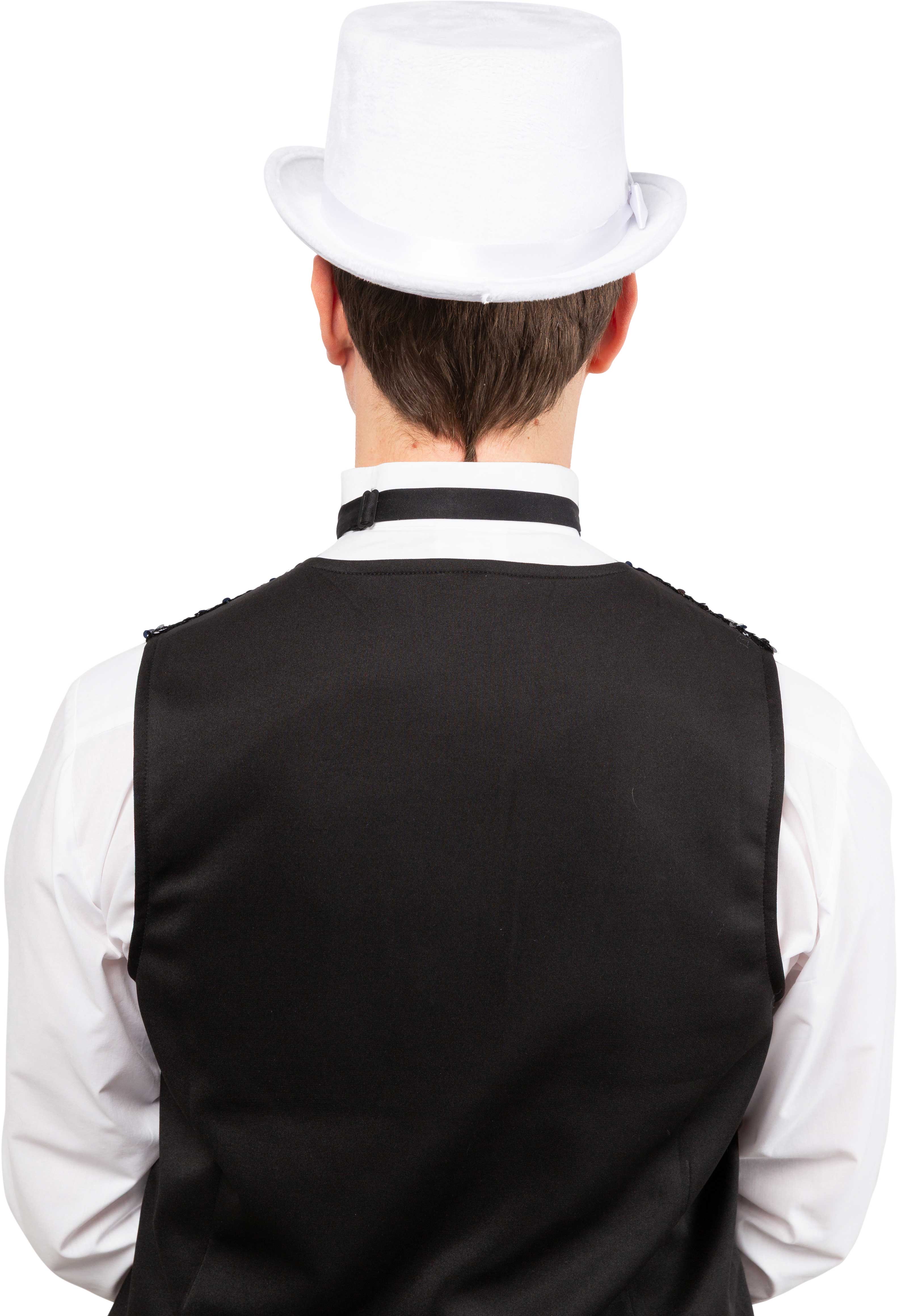 Flat velvet cylinder, white