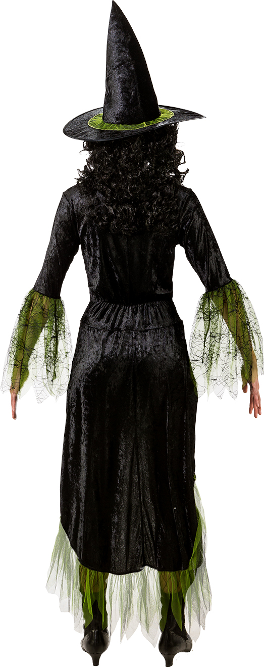 Robe sorcière, noir-vert