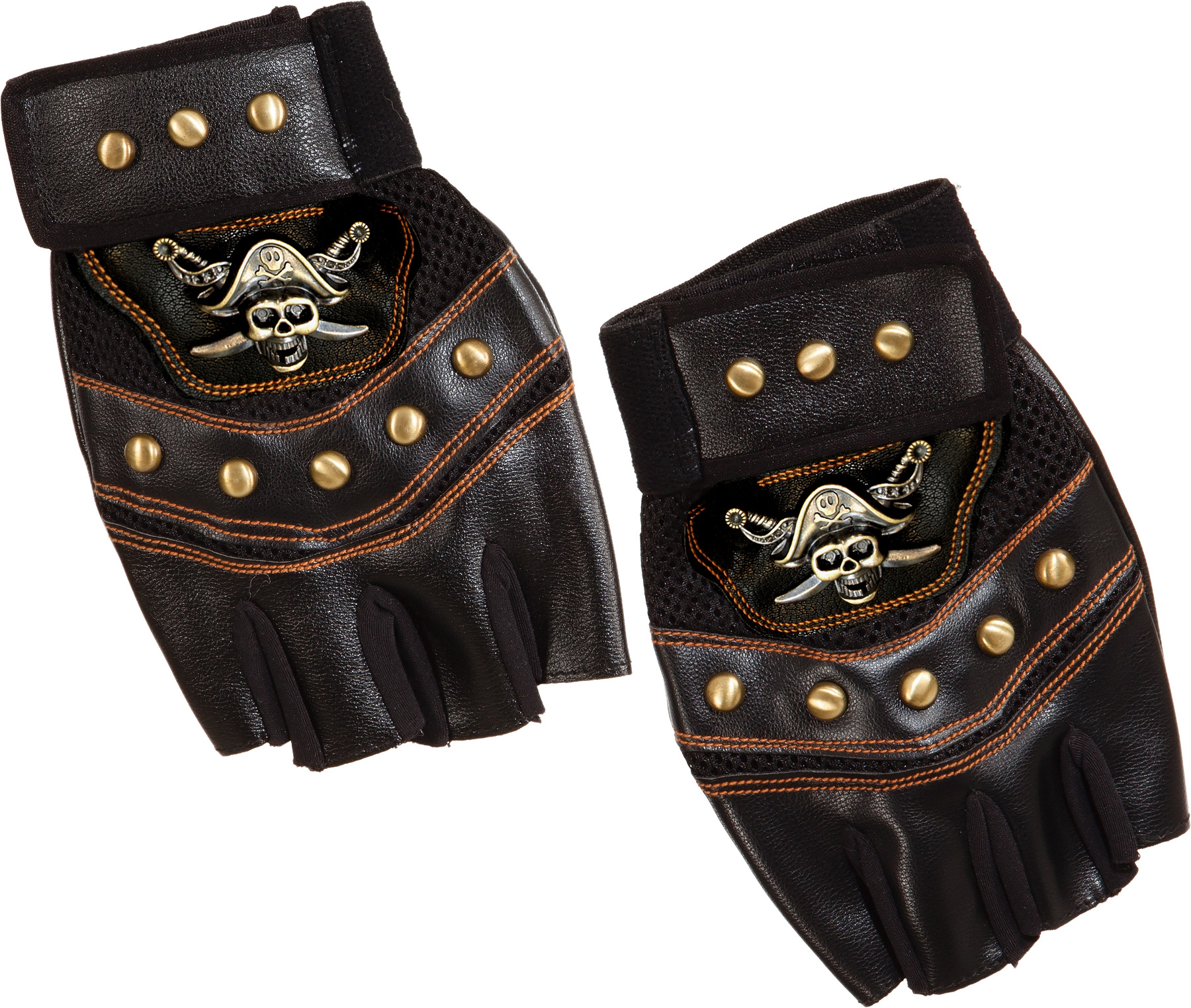 Piraten-Handschuhe de Luxe fingerlos