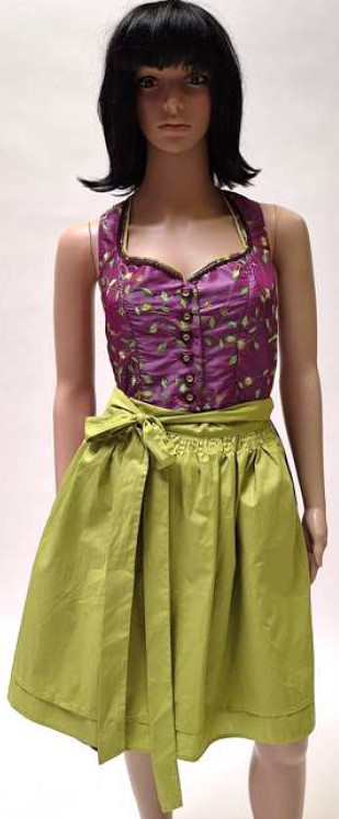 Dirndl, fuchsia-lime green