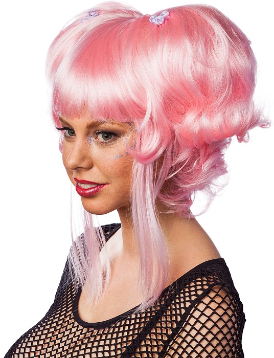 Fantasy wig, pink