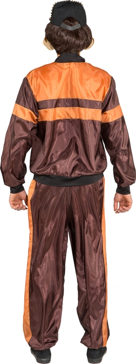 Jogging suit, brown-orange 