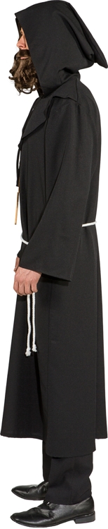 Kutte Mönch mit Kragen schwarz