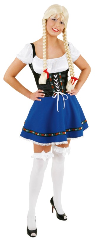 Sexy bavarian dress ''Dirndl'', blue/black