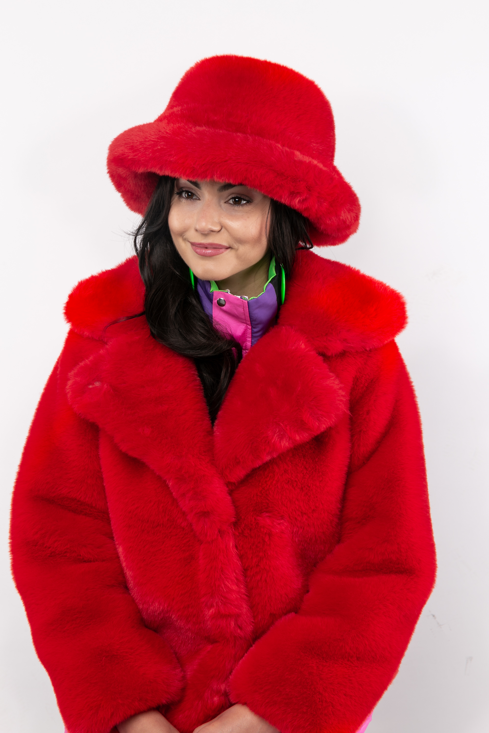 Casquette de pêcheur peluche, rouge