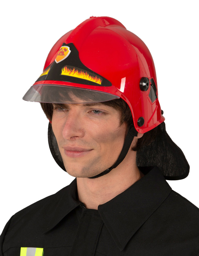 Casque de pompier sportif, rouge