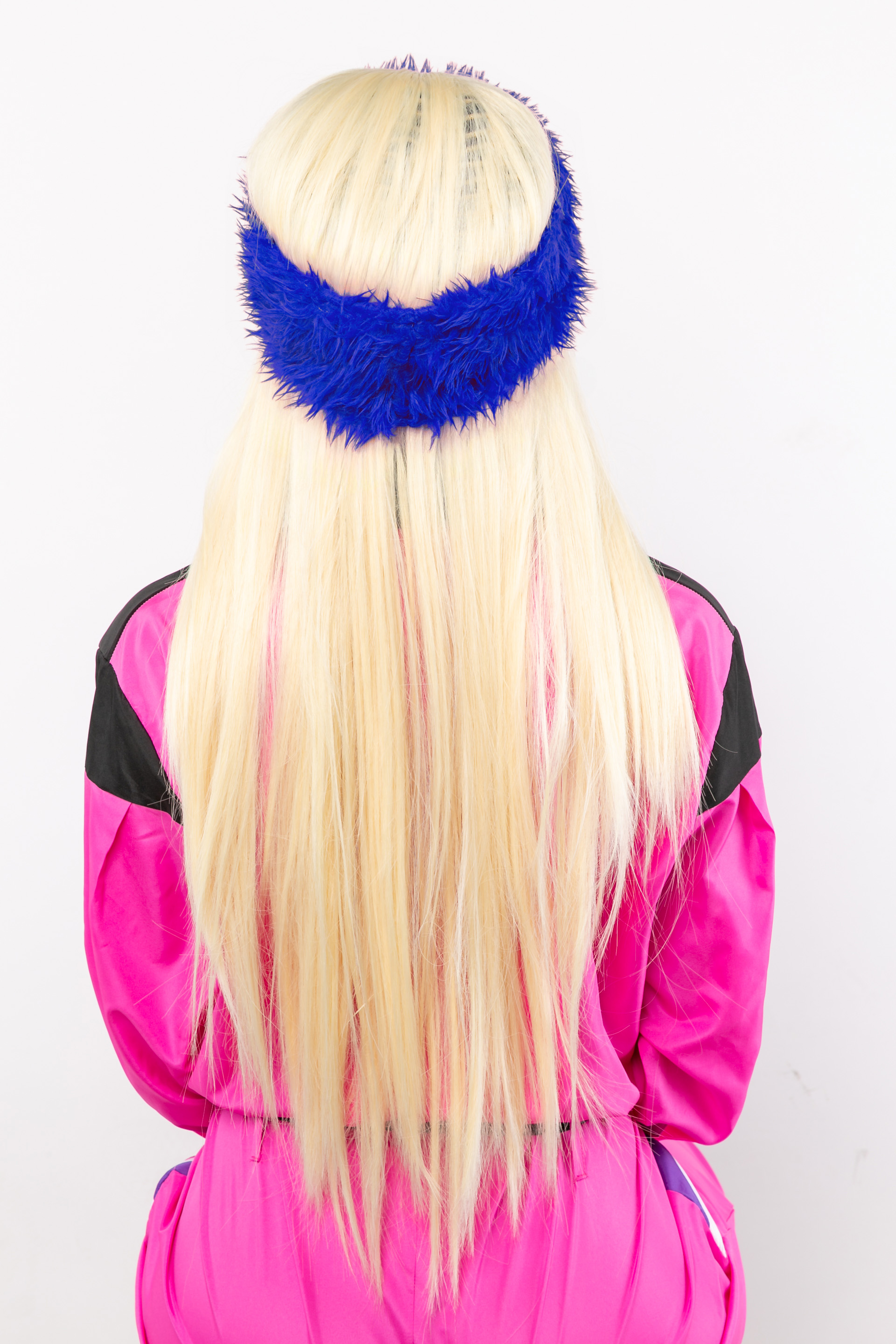Headband fur, blue