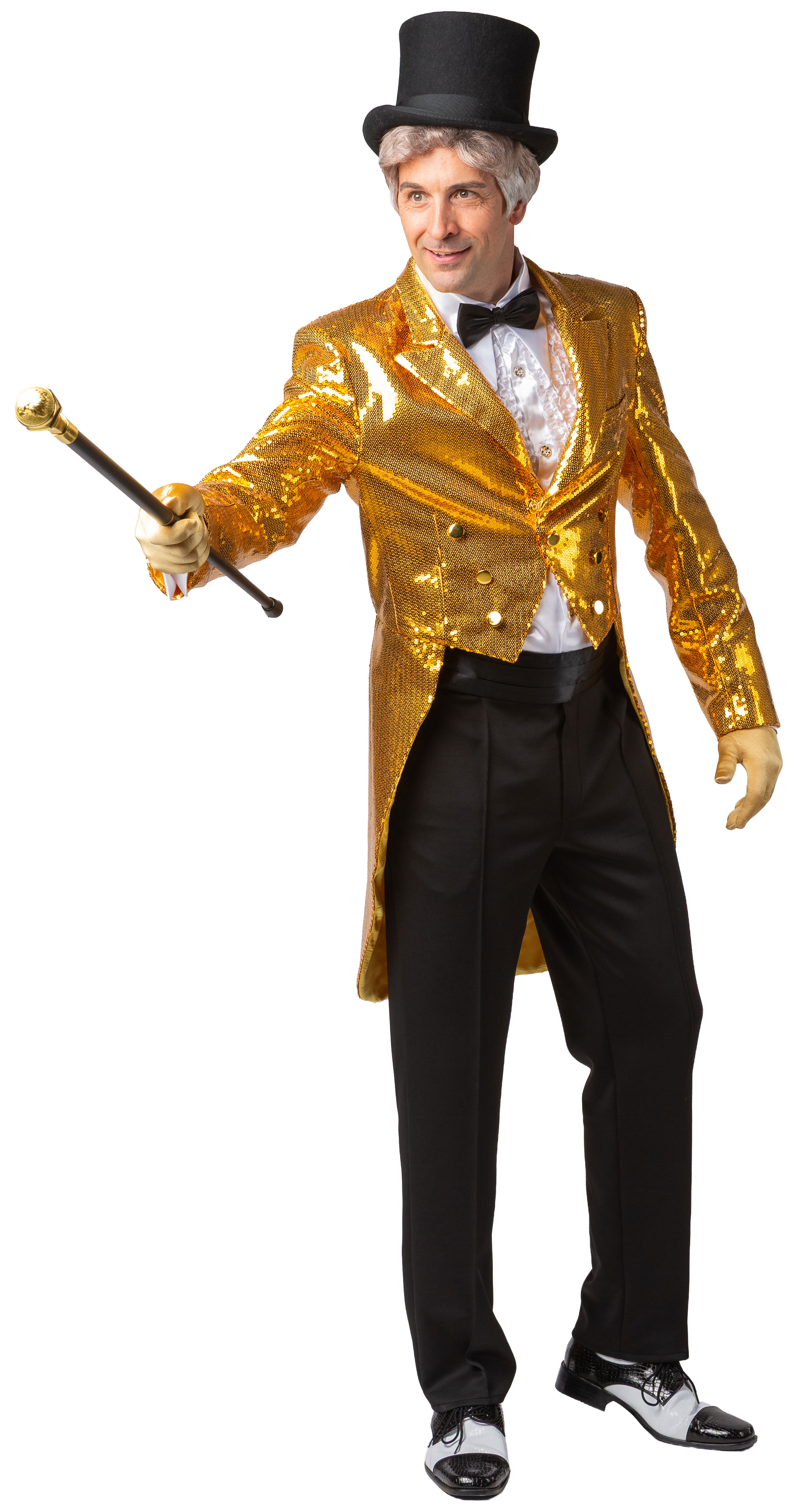 Herrenfrack Paillette, gold 