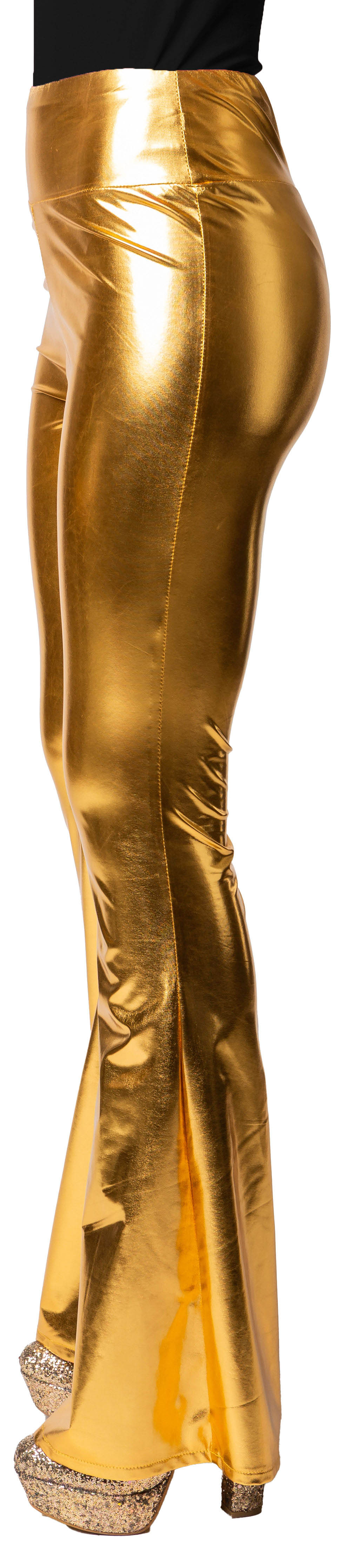Leggings à pattes deph, doré, taille haute