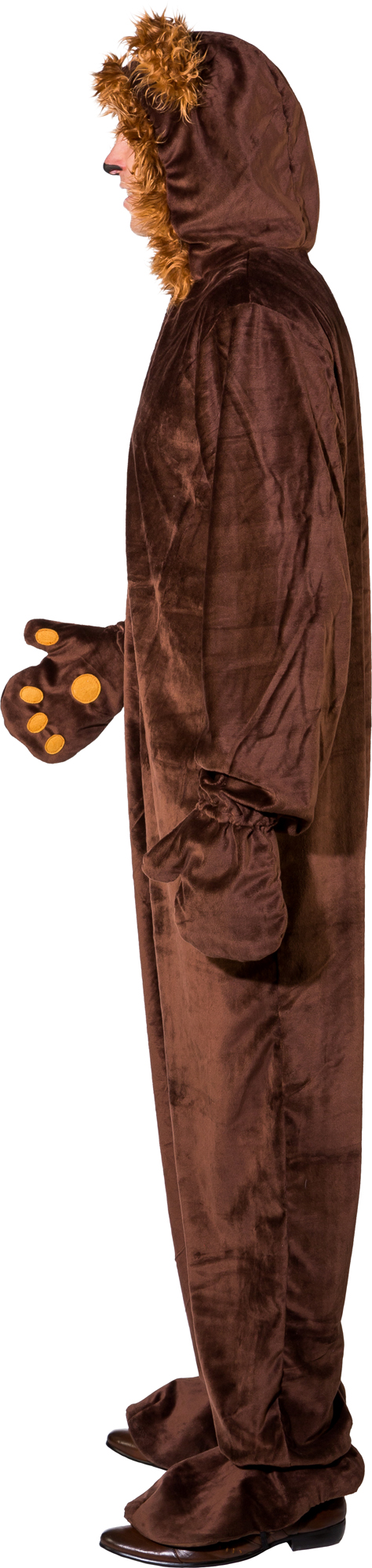 Bear, dark brown (overall with hood)