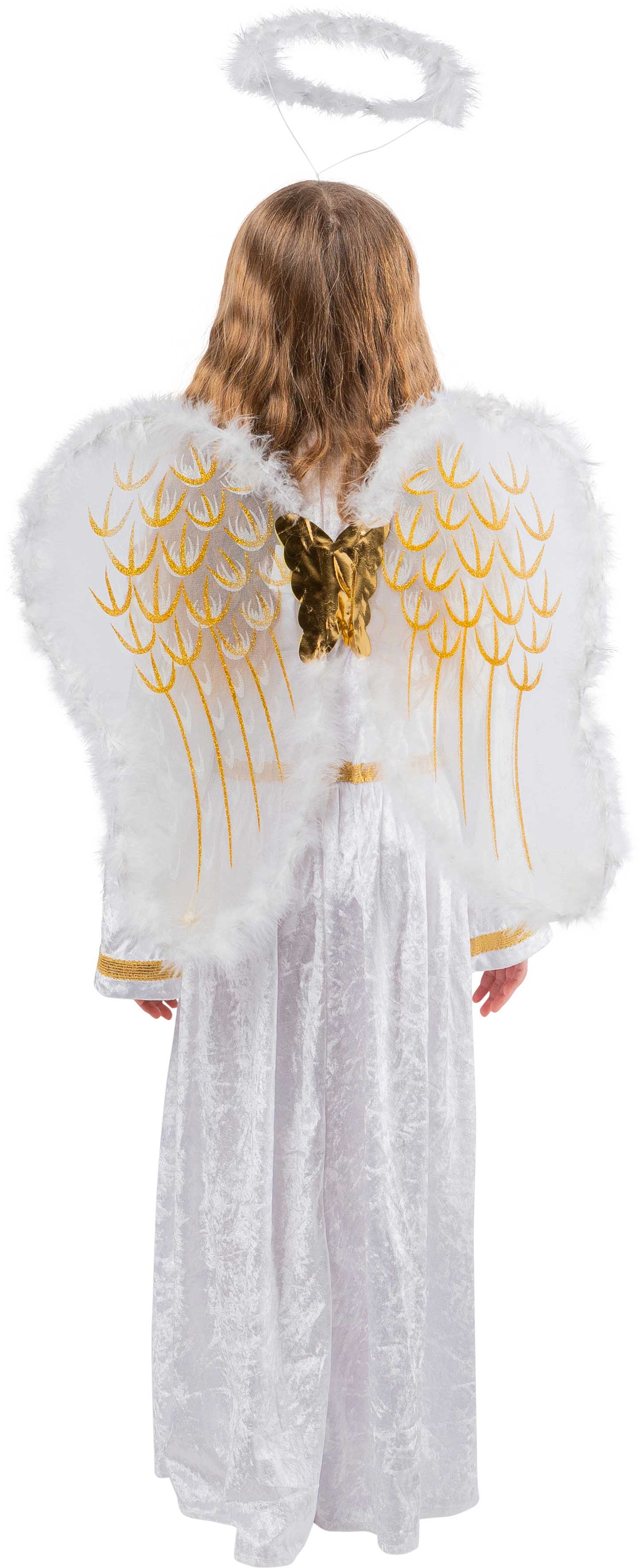 Kleid Engel, weiß-gold