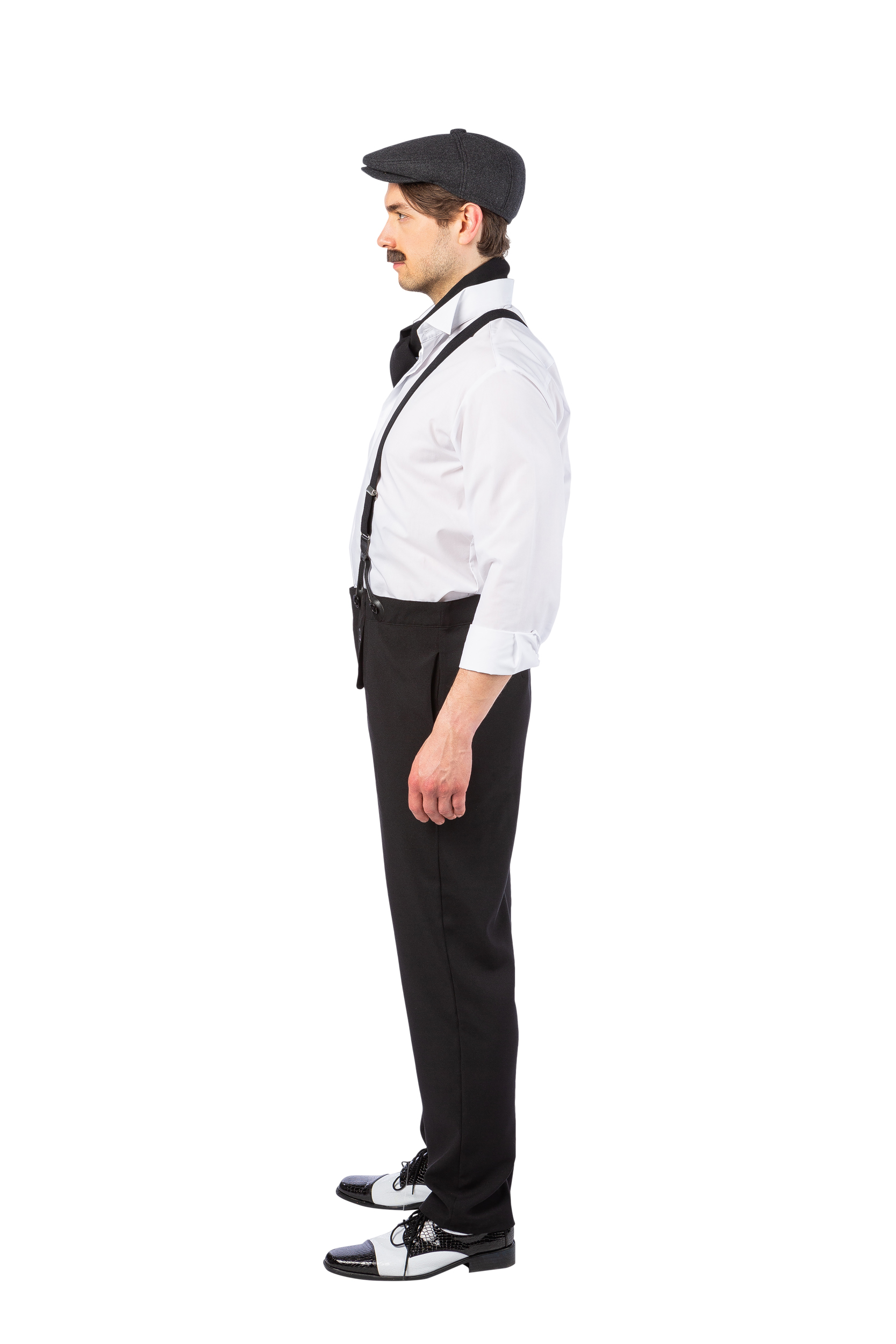 20's Trousers with suspenders, black 