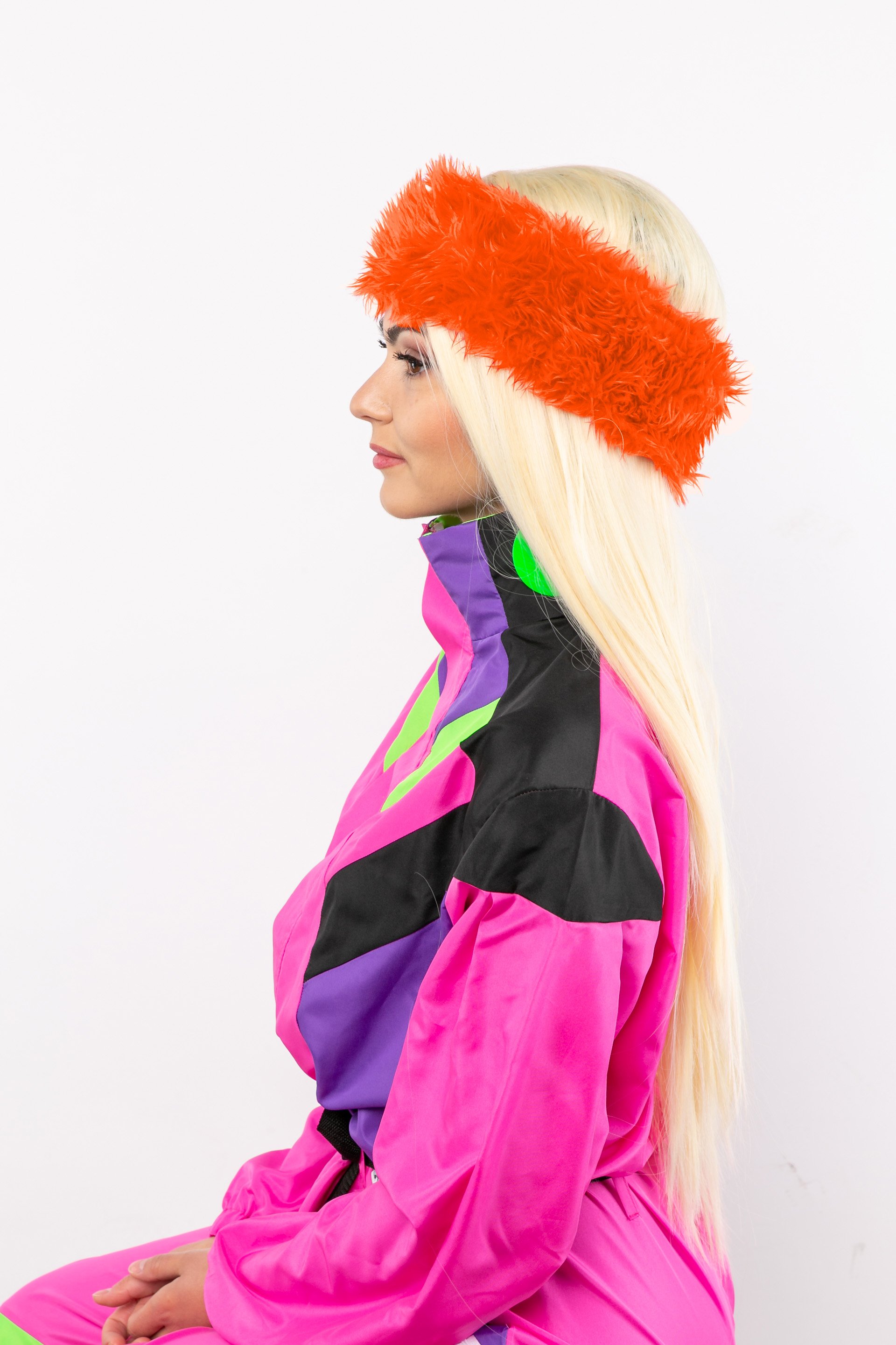 Headband fur, orange