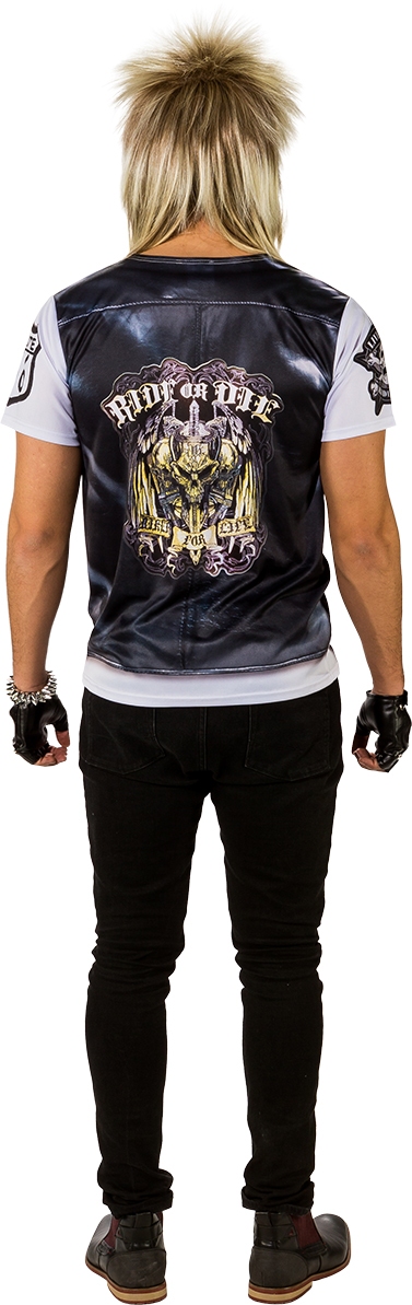 Biker Print T-Shirt