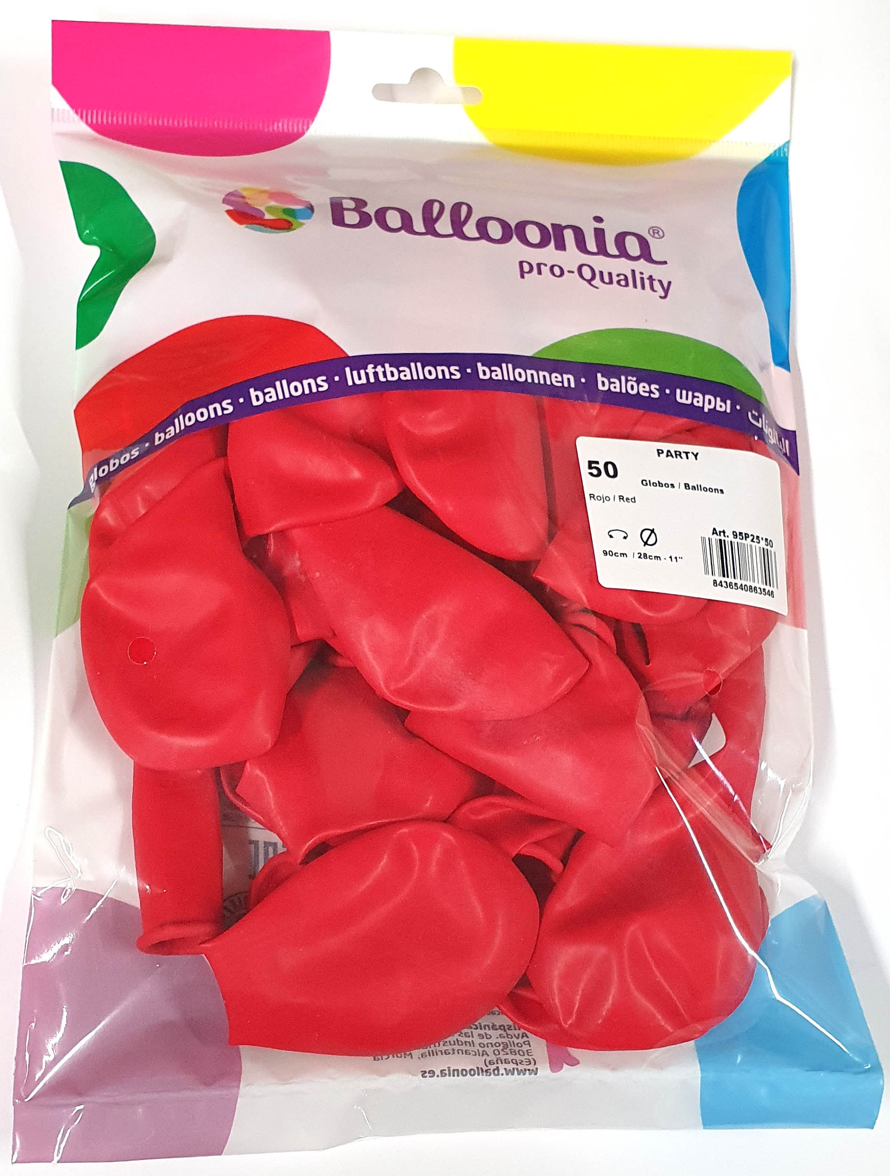 Latexballon Karneval 50 Stück, rot