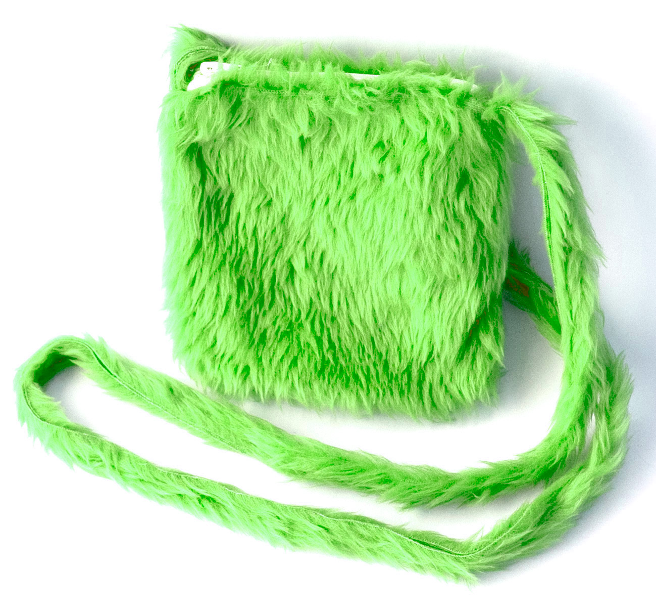 Plush bag, neon green