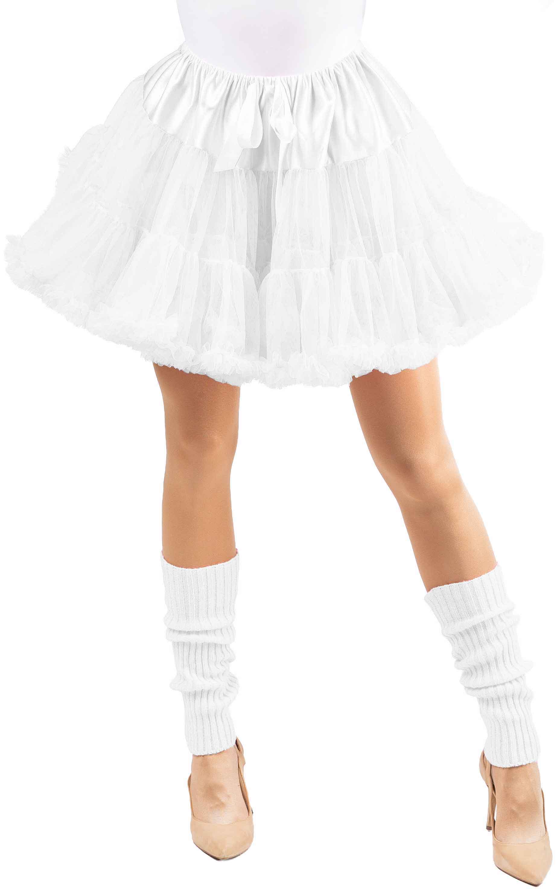 Short tutu with a frill, white