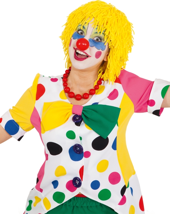 Wool clown wig, yellow
