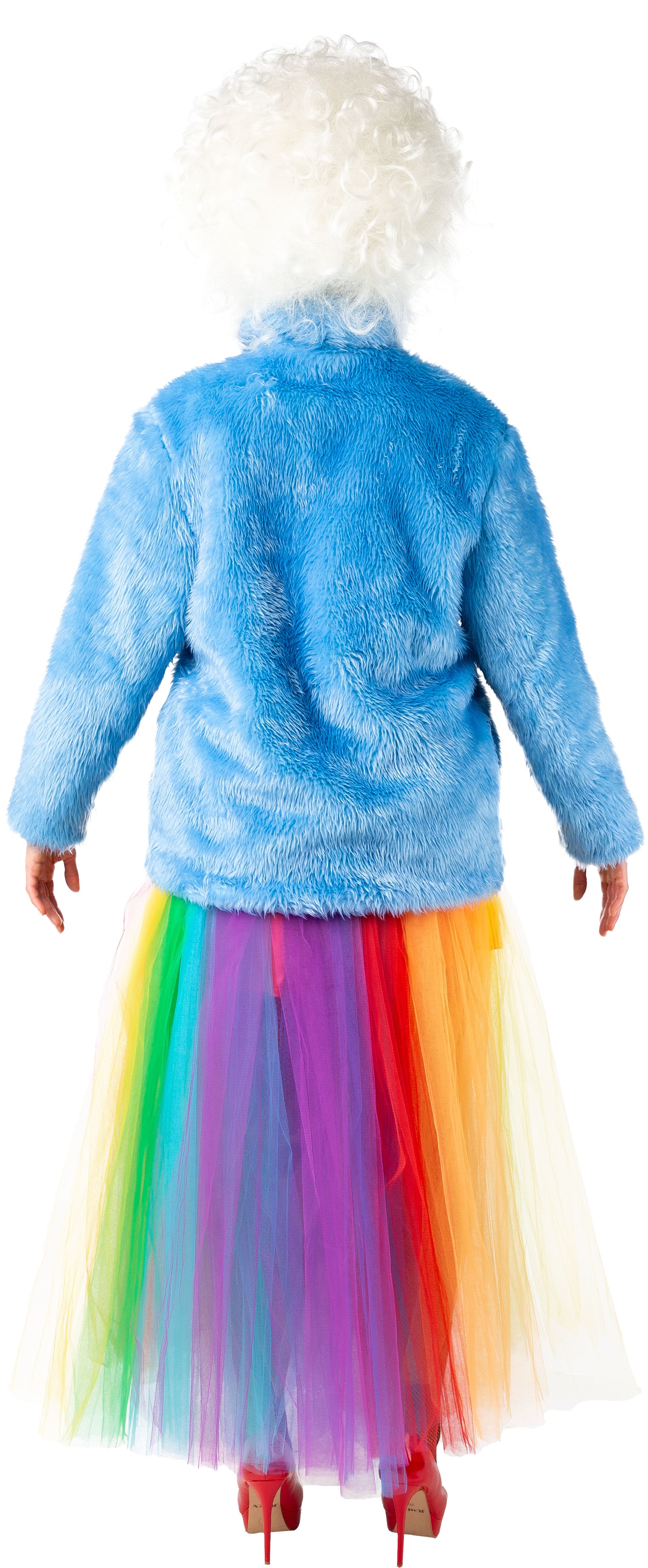 Plüsch-Jacke, hellblau, XXL
