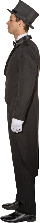 Herren-Showfrack, schwarz mit Satin-Schalkragen