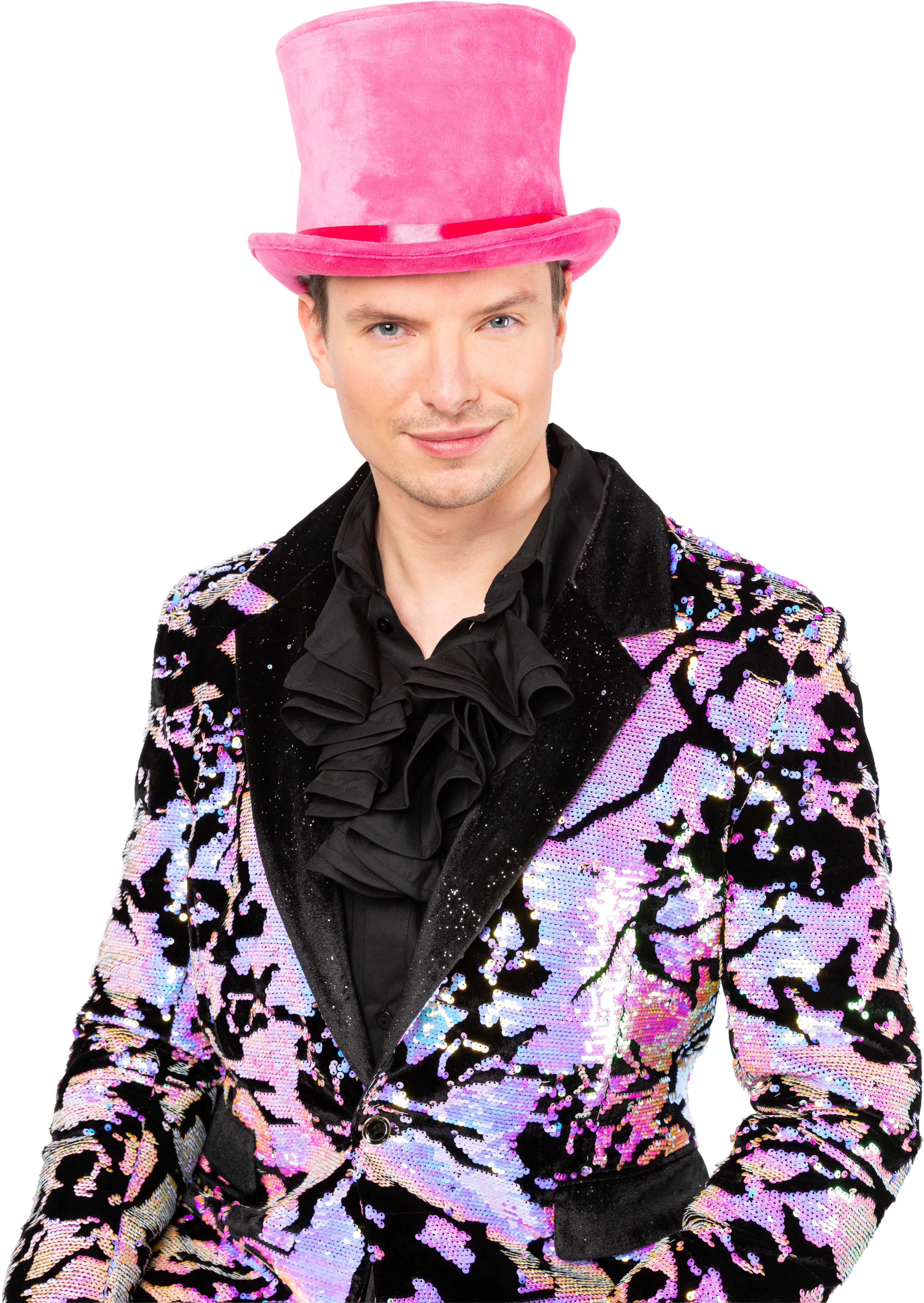 Cylinder velvet tall, pink