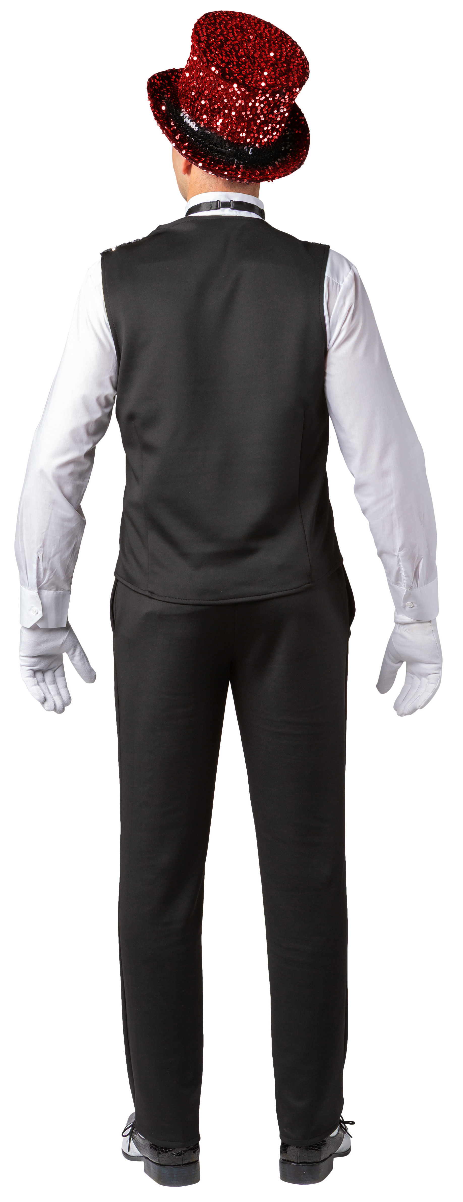 Weste Pailletten, rot