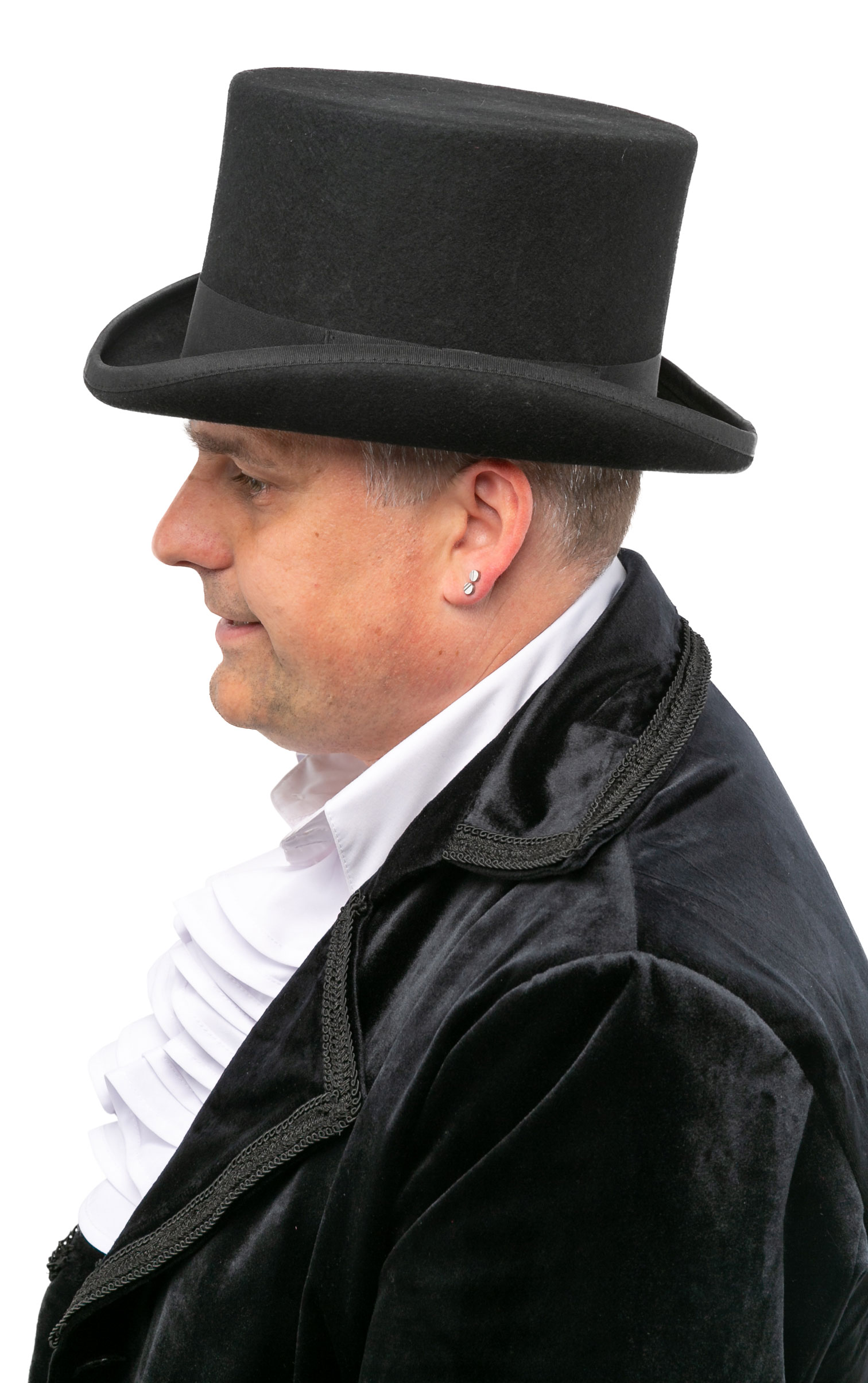 Zylinder Wollfilz, schwarz