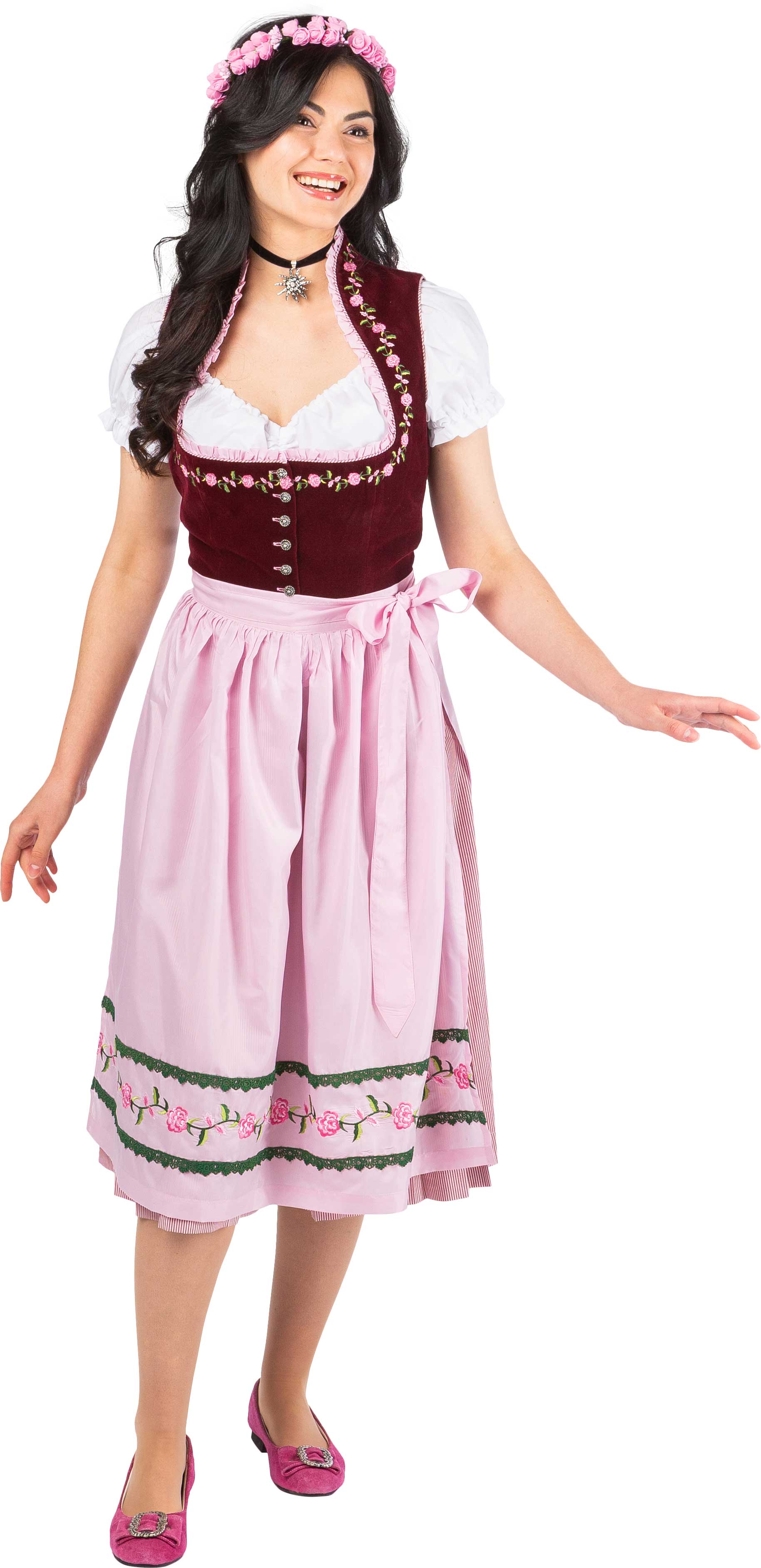 Dirndl "Mitzi" Braun-rosa