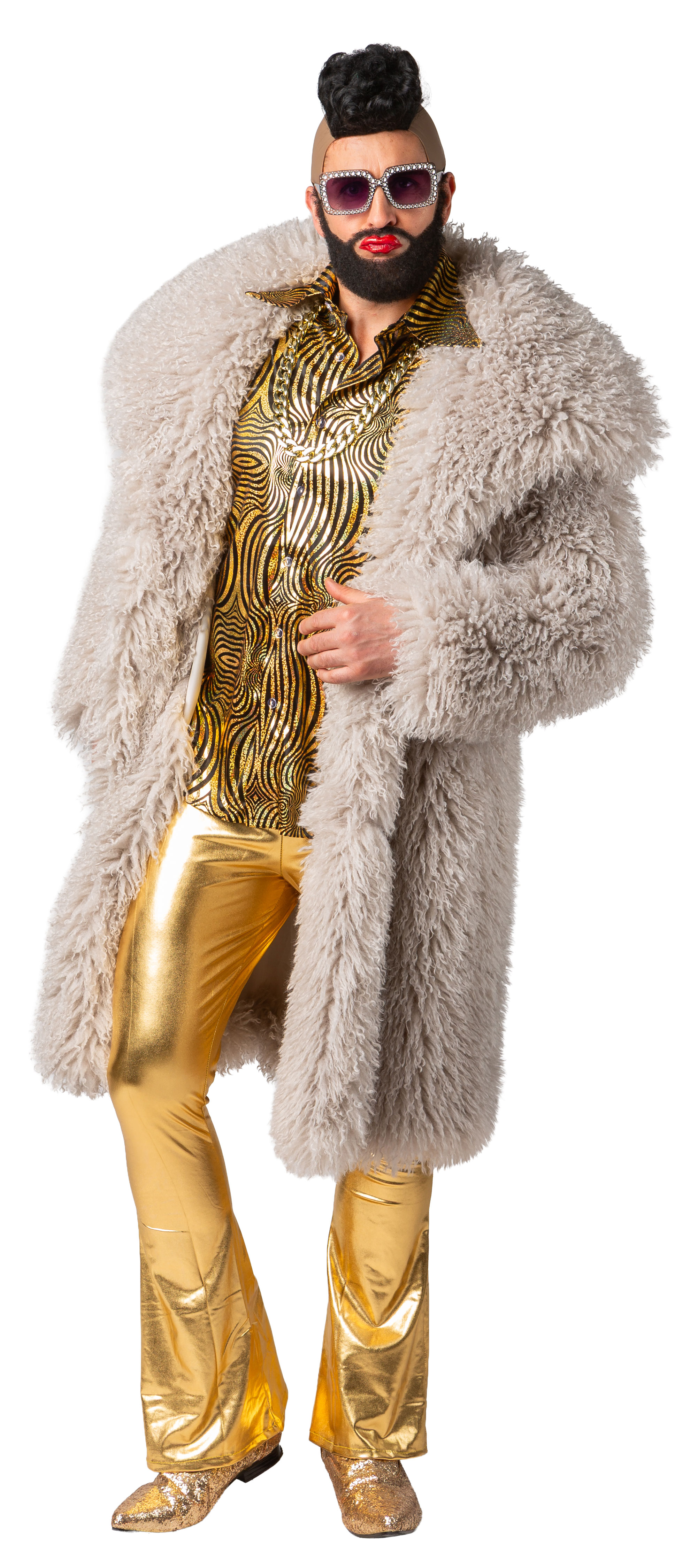 Mantel Kiez lang, sand