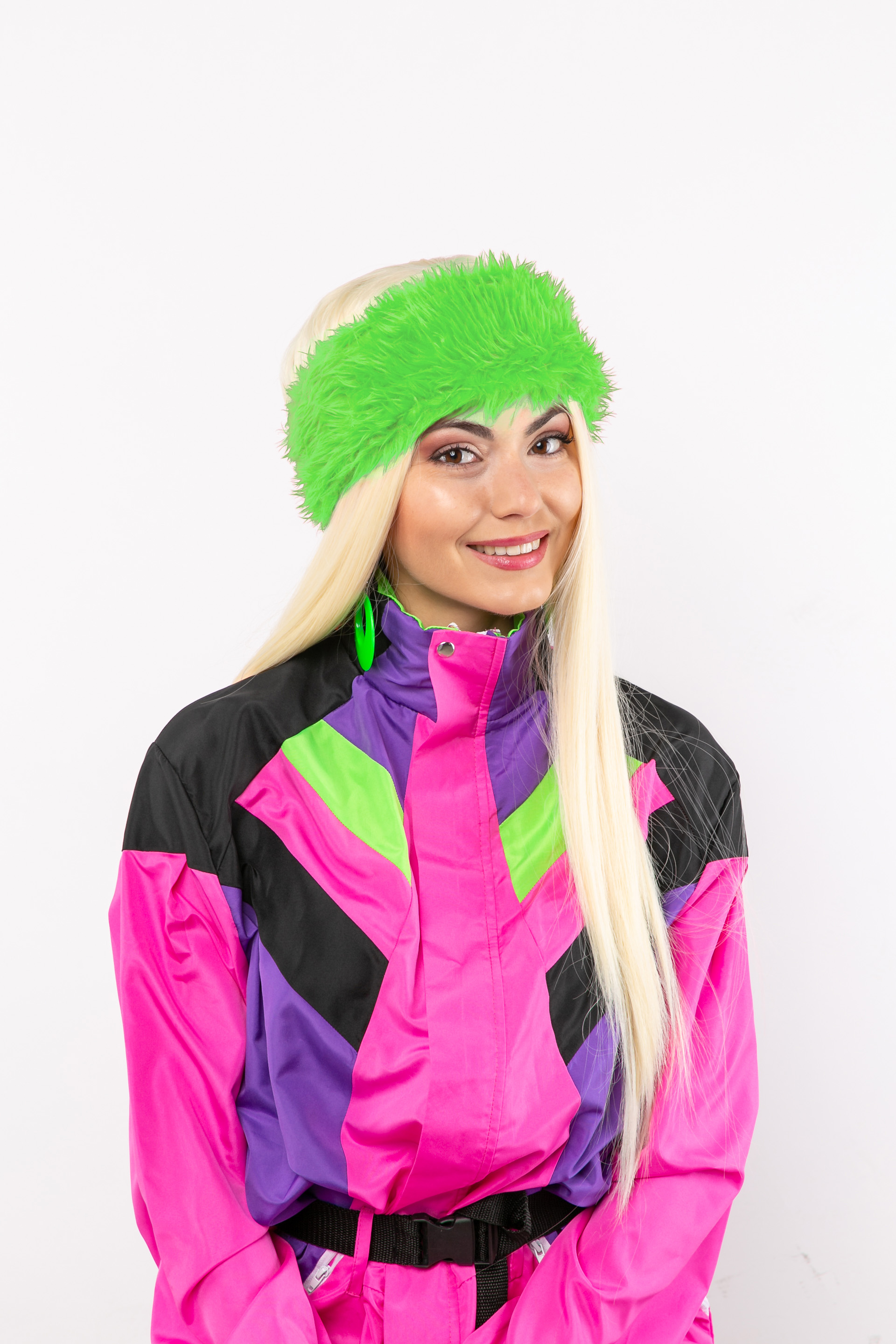Headband fur, green Headband fur, green