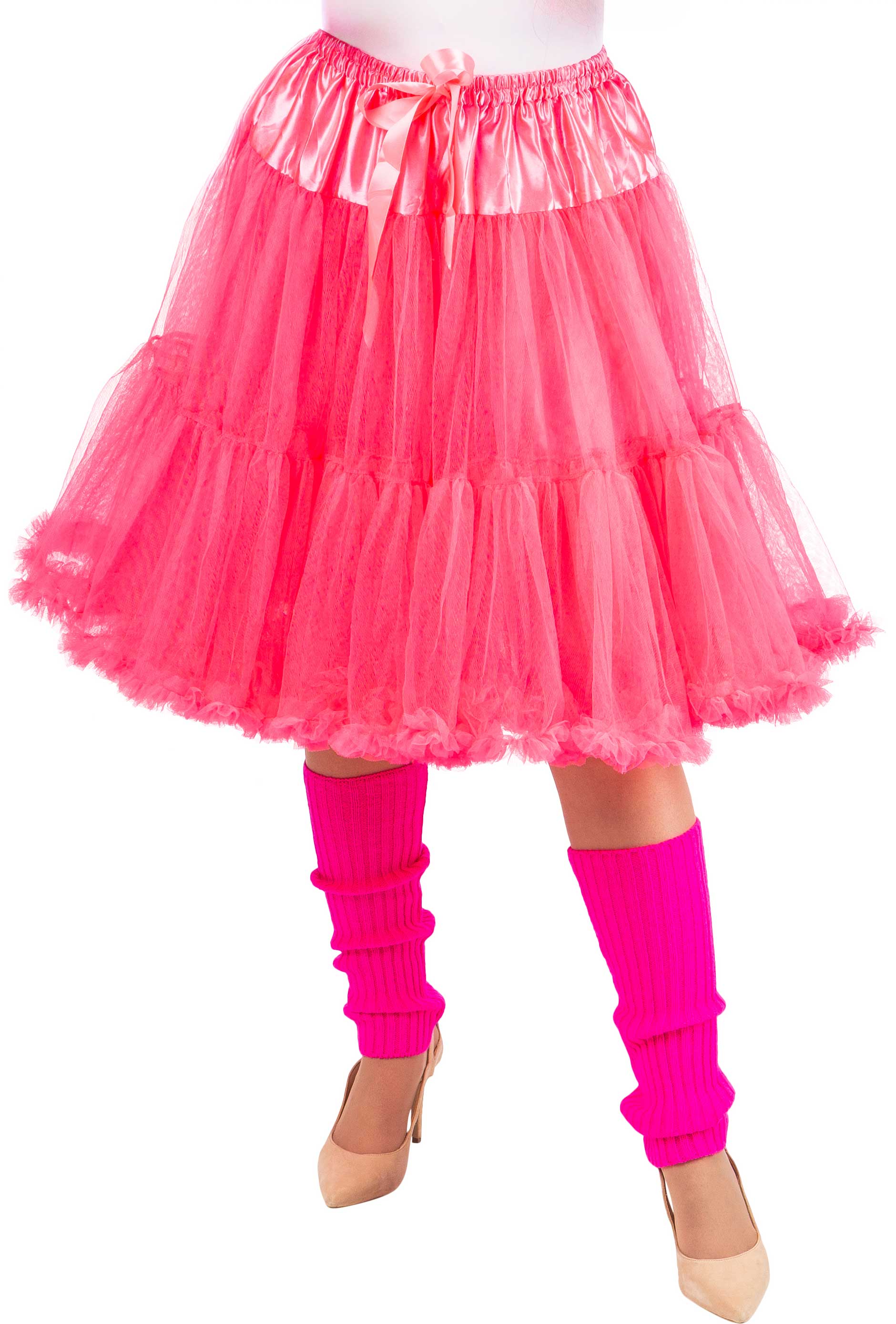 Long tutu with a frill, fuchsia