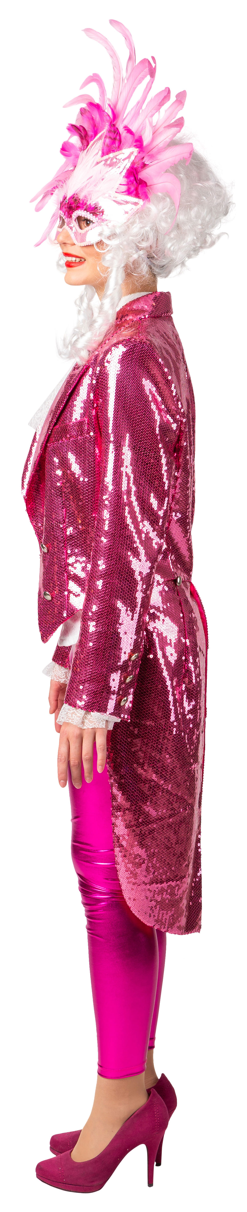 Damenfrack Paillette, pink 