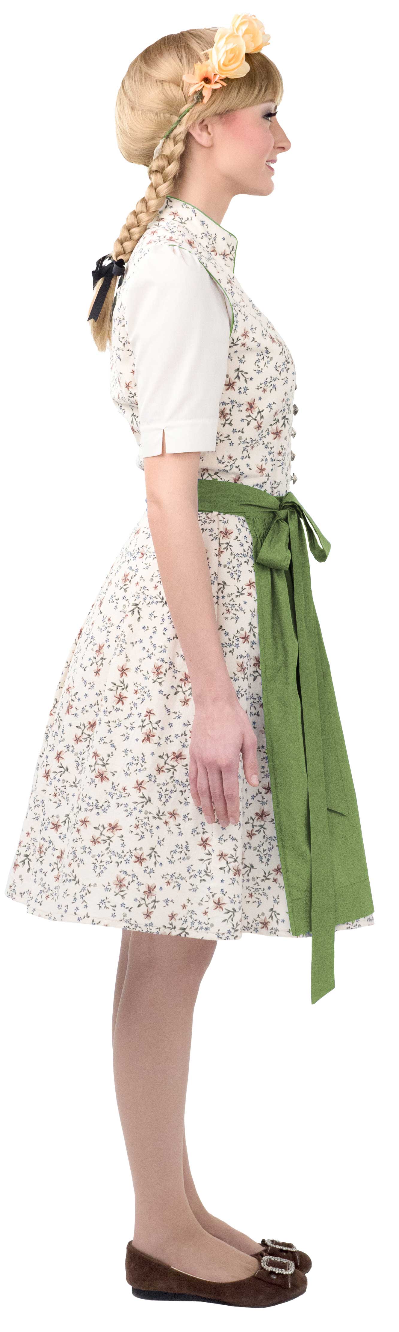Dirndl Midi beige-grün