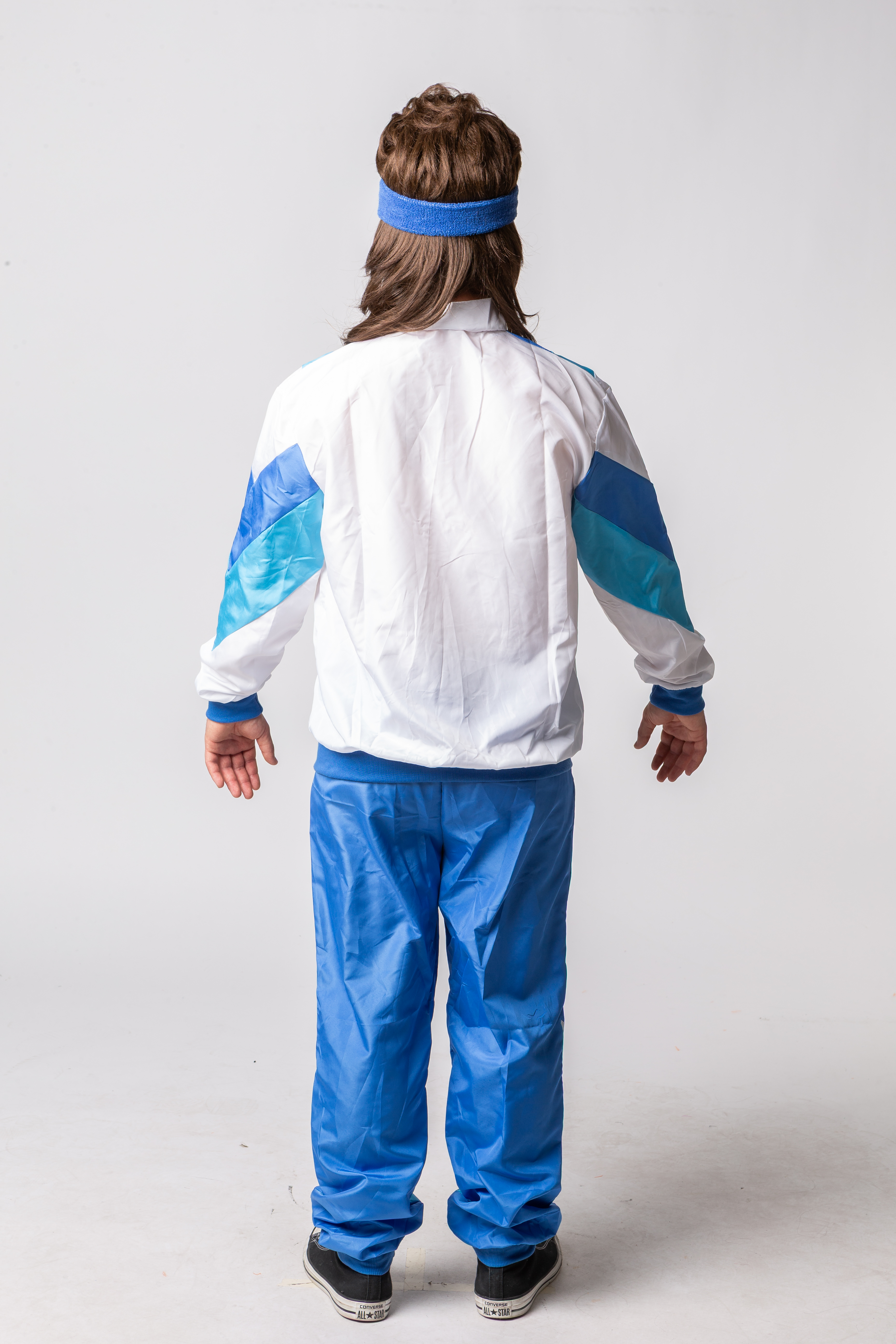 Jogging suit white-blue