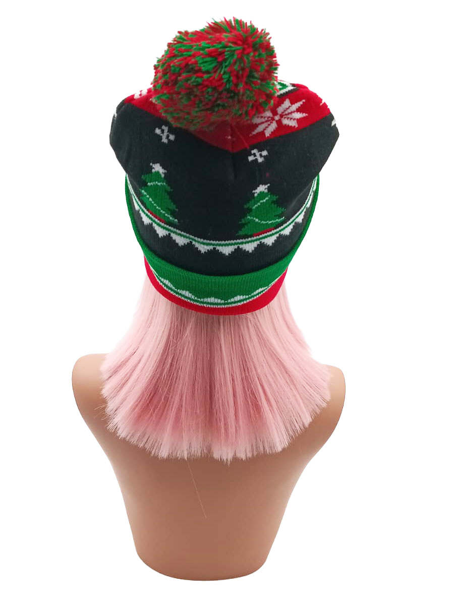 Bommelmütze rot grün 