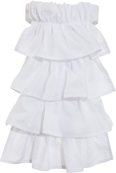 Gabardine frill jabot