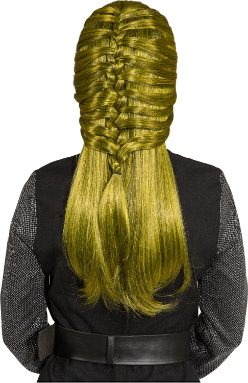 Ladie's braided wig, elf green - Sale