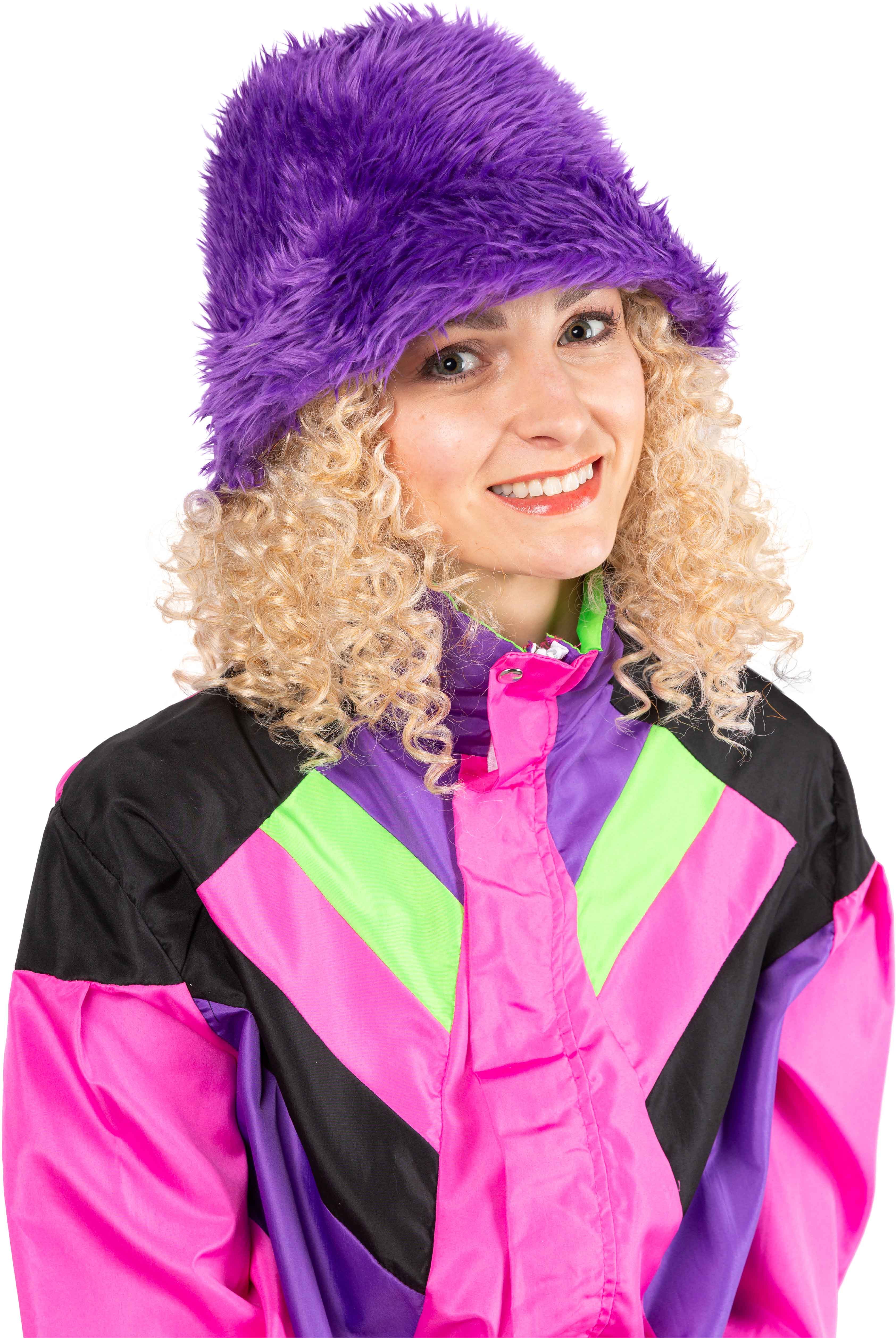 Fischermütze Fell, lila