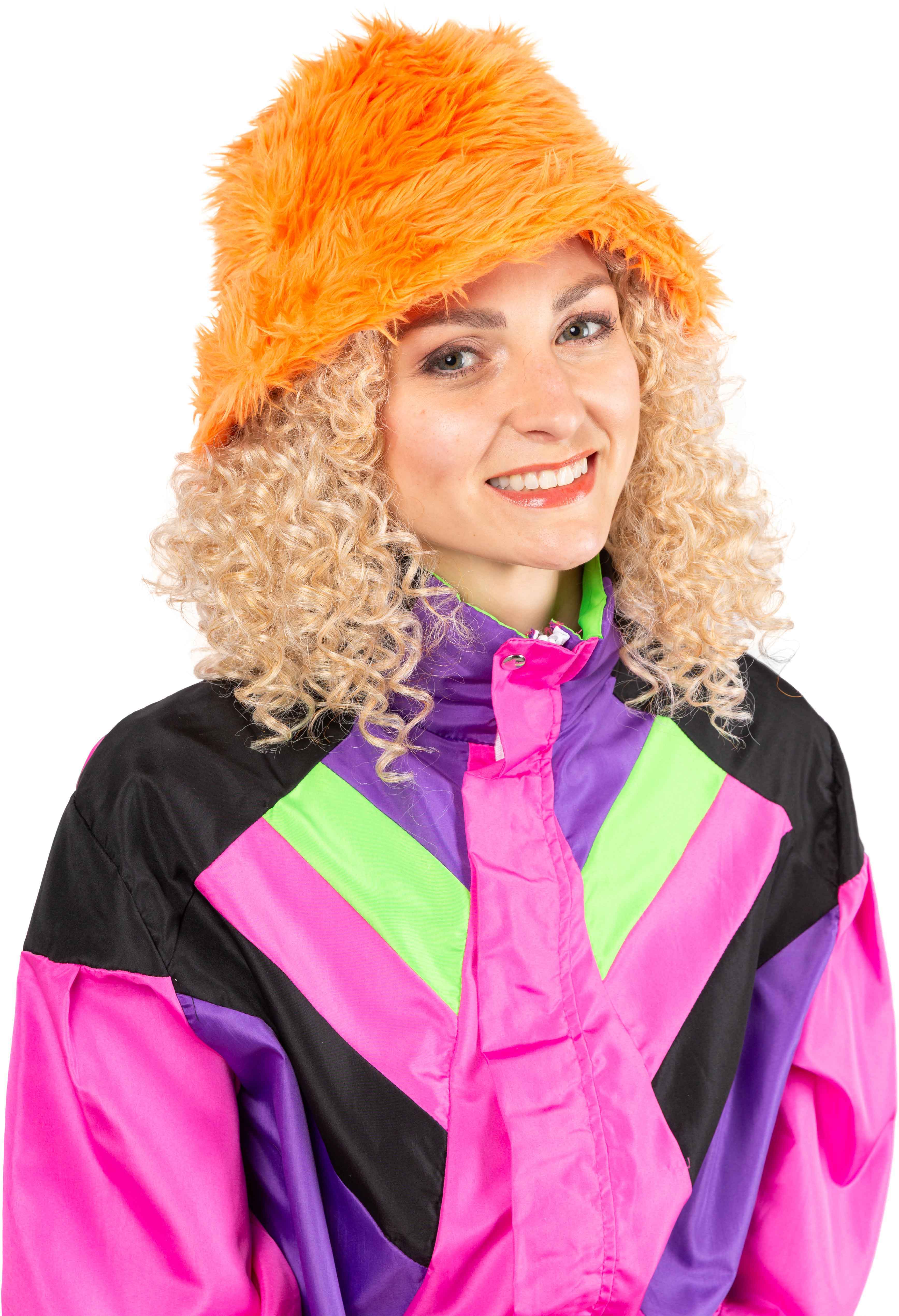 Fischermütze Fell, orange