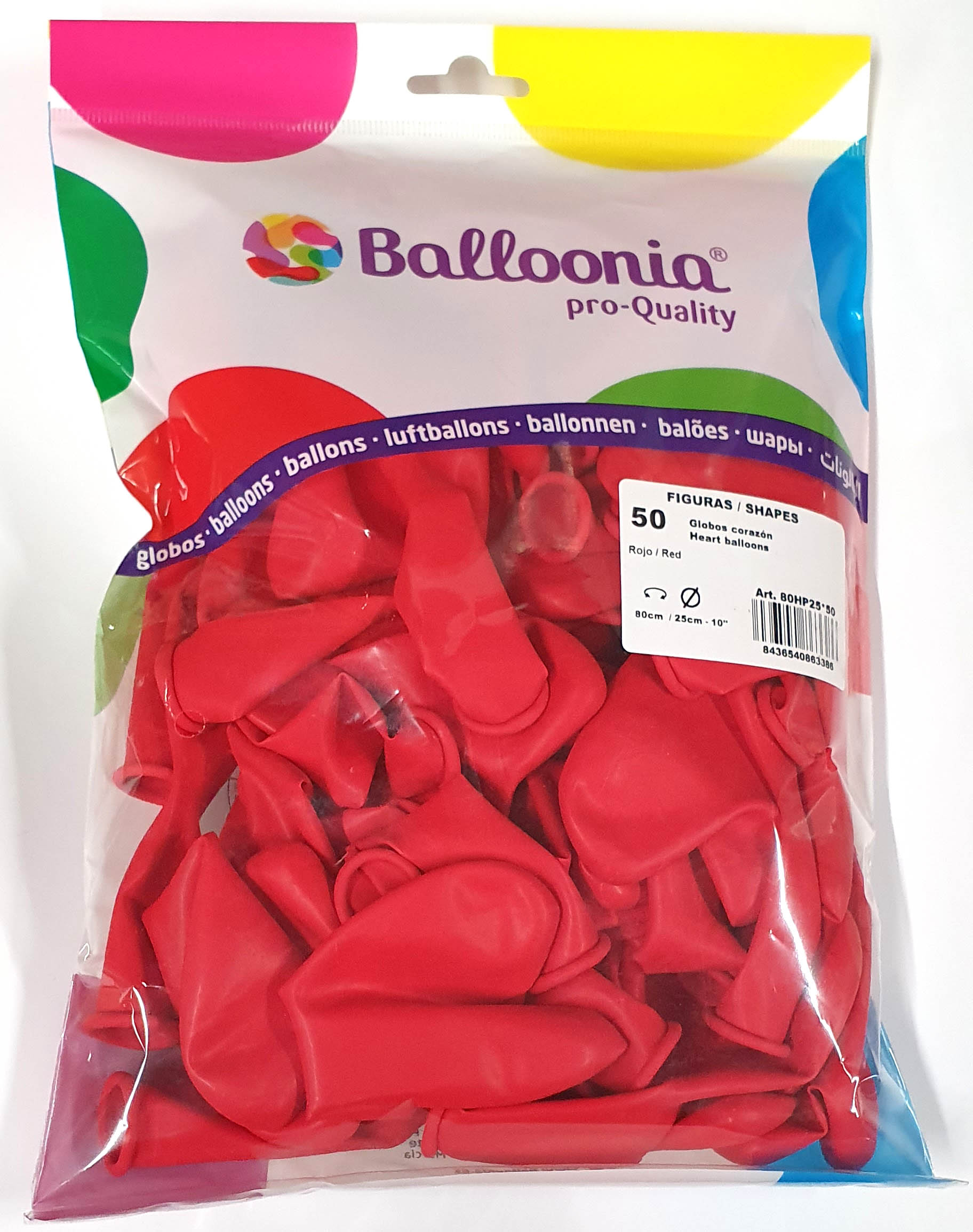 Latexballon rot in Herzform 50 Stück