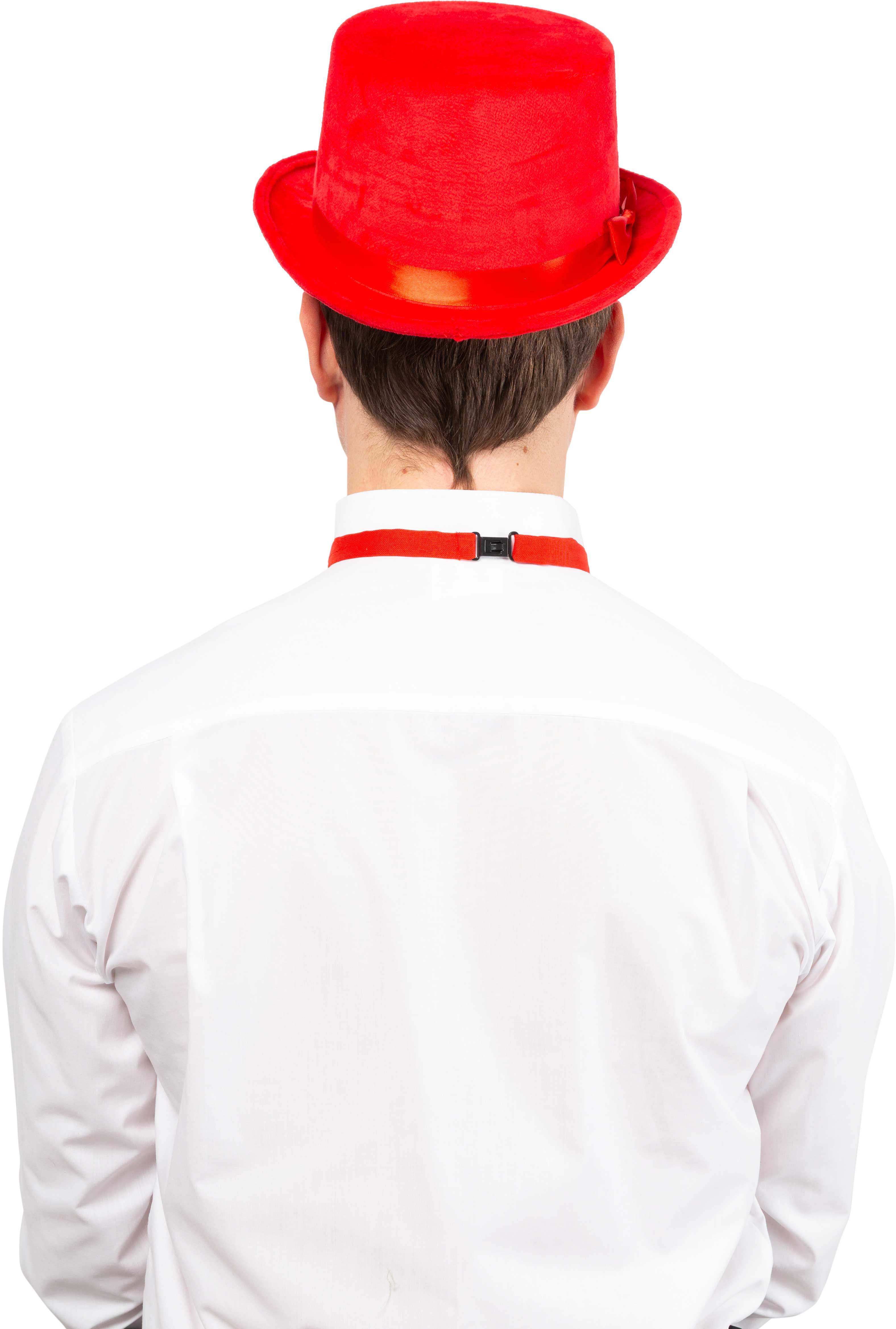 Flat velvet cylinder, red