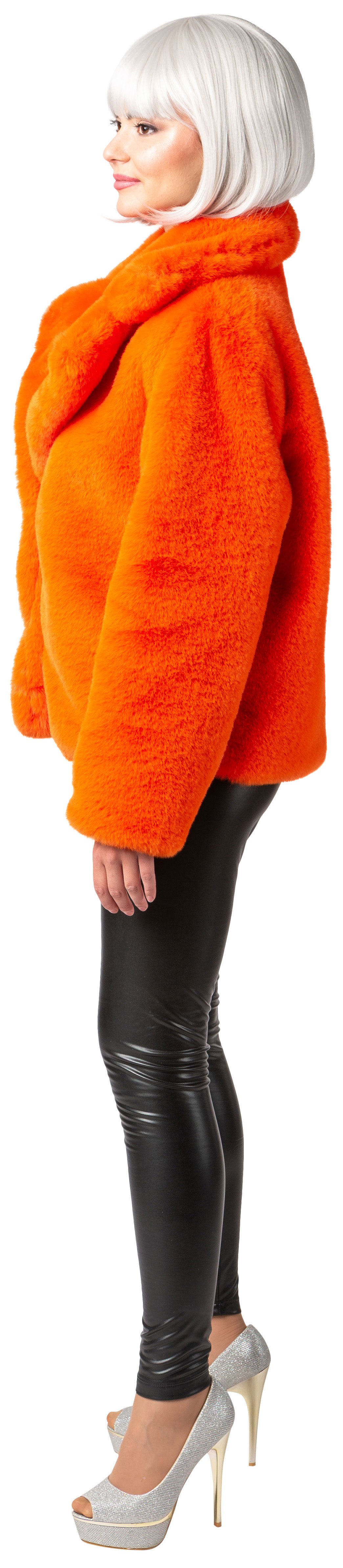Veste en peluche, orange