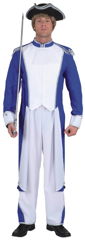 Commandant de garde, bleu/blanc à bordure argenté - Sale